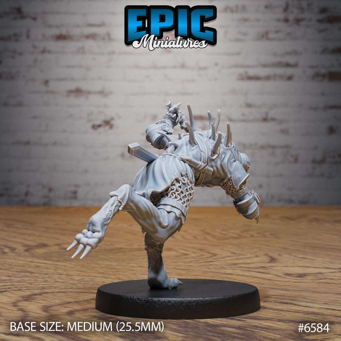 Nothic Knight | Aberrant Cursed Guardian | Resin Tabletop RPG Figure | 25mm Base