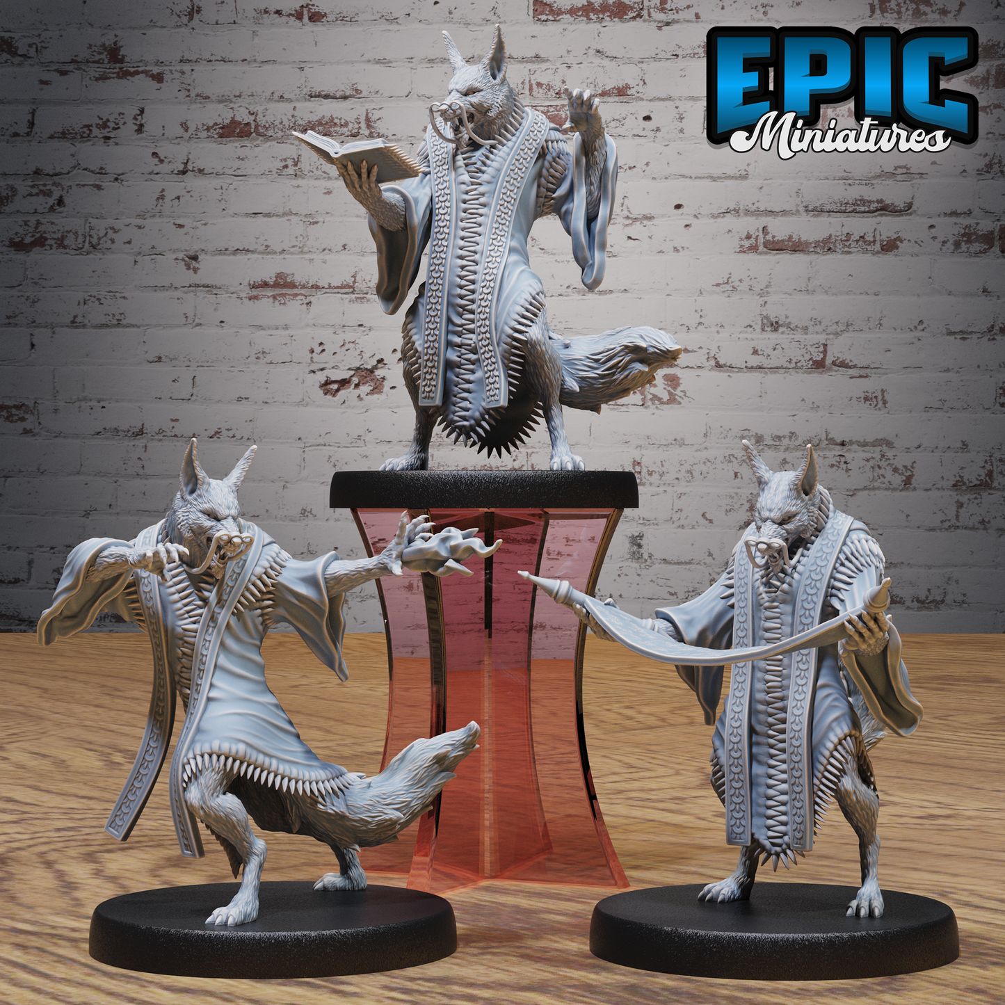 Arcanaloth | Yugoloth Arcane Scribe | Resin Tabletop RPG Figure | 25mm Base