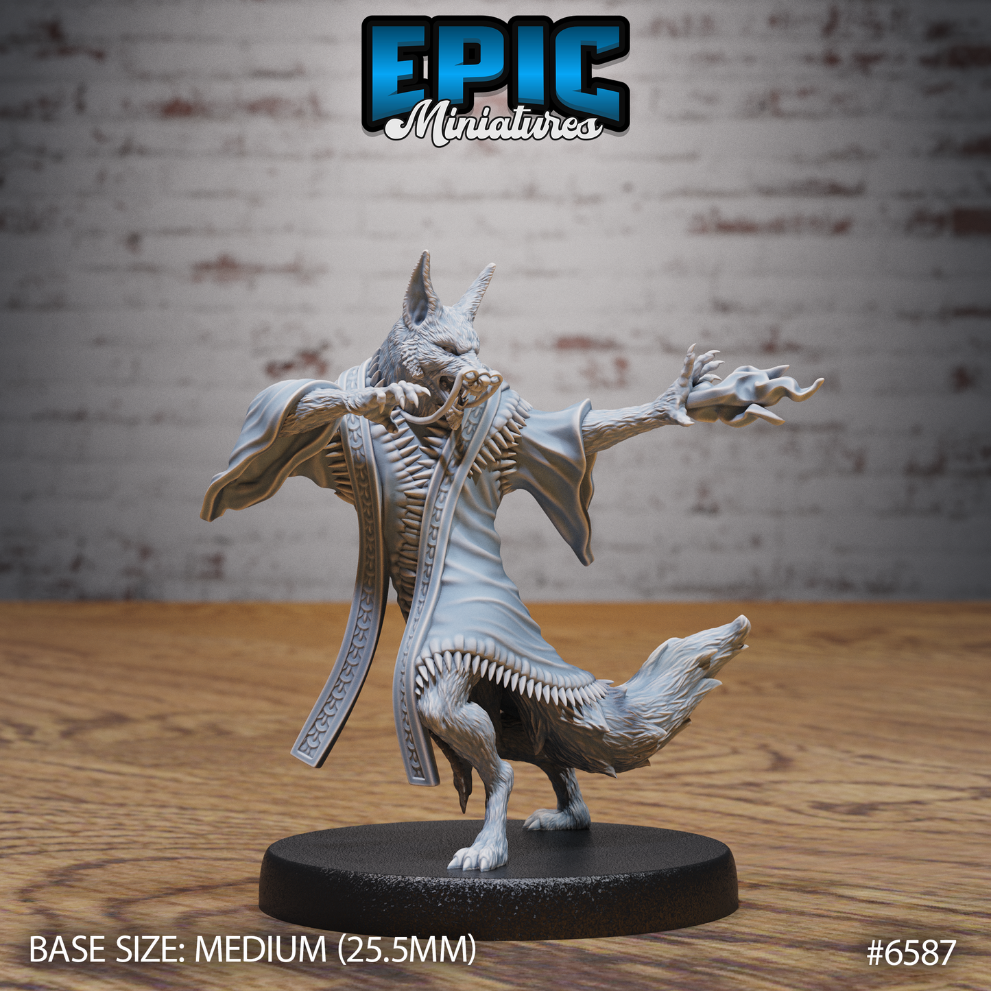 Arcanaloth | Yugoloth Arcane Scribe | Resin Tabletop RPG Figure | 25mm Base