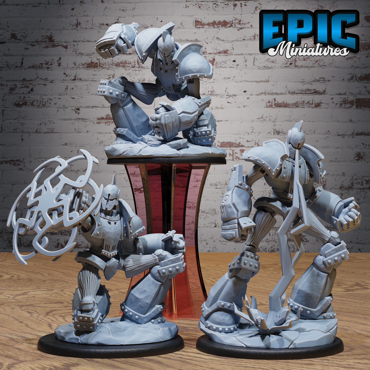 Shield Guardian | Arcane Construct Protector | Resin Tabletop RPG Figure | 51mm Base