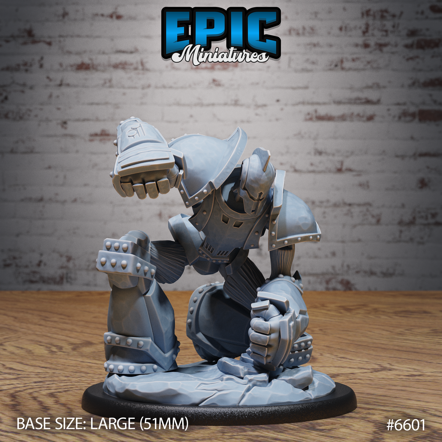 Shield Guardian | Arcane Construct Protector | Resin Tabletop RPG Figure | 51mm Base