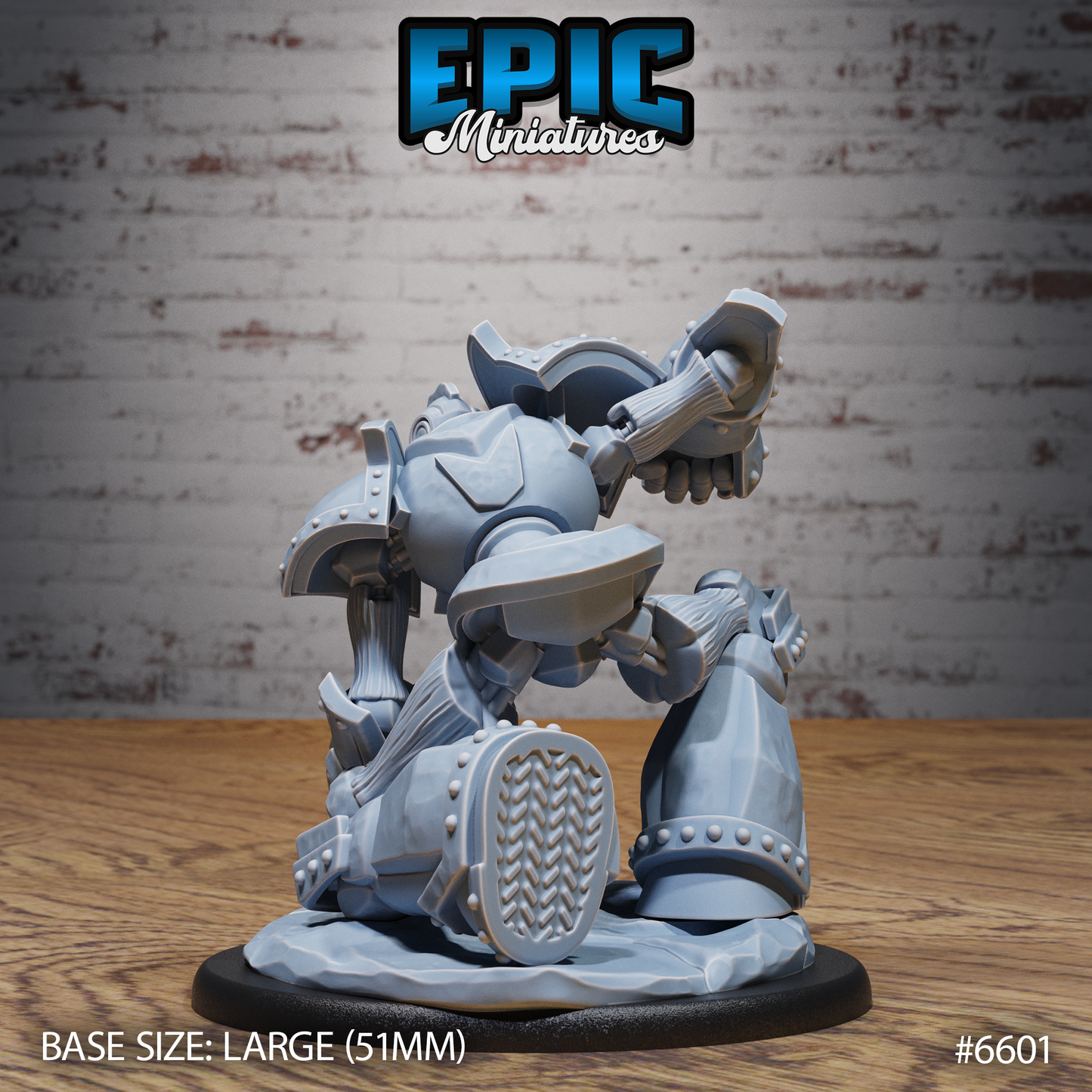Shield Guardian | Arcane Construct Protector | Resin Tabletop RPG Figure | 51mm Base