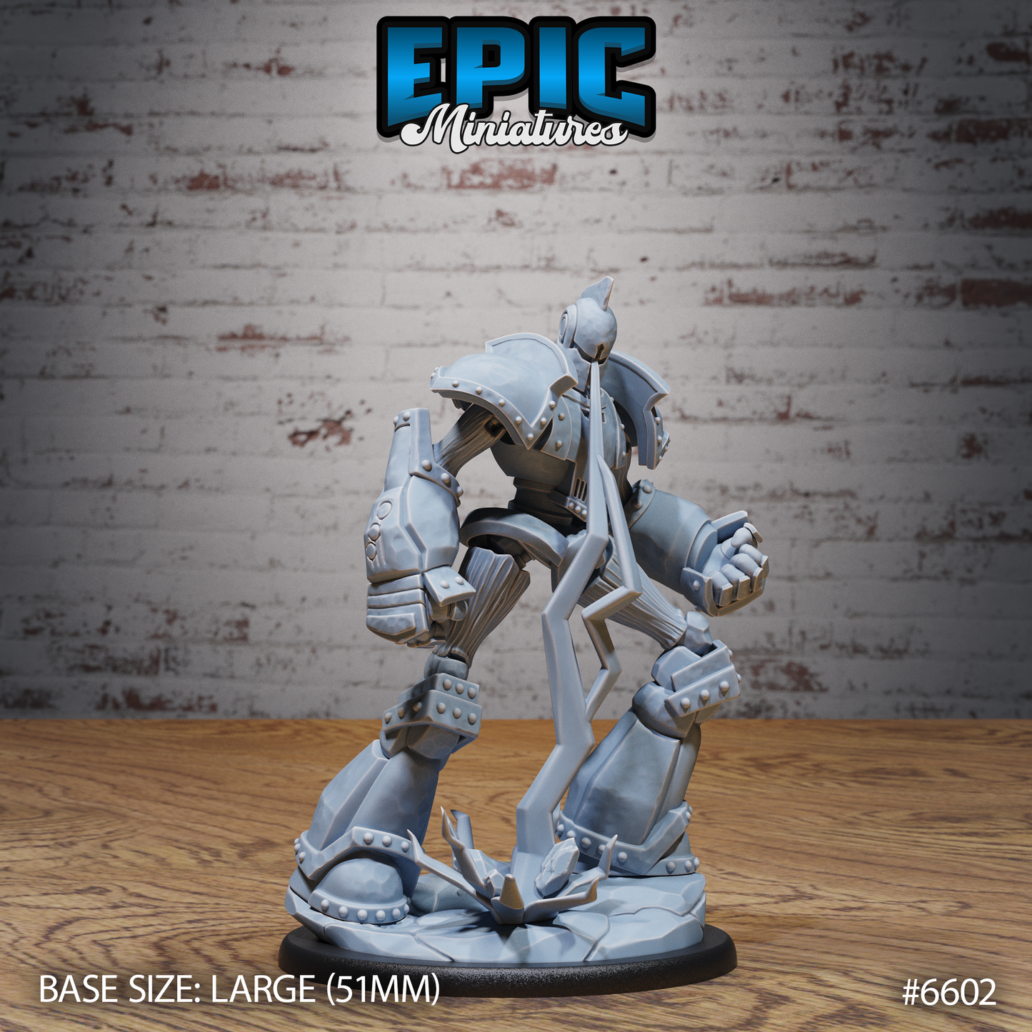 Shield Guardian | Arcane Construct Protector | Resin Tabletop RPG Figure | 51mm Base