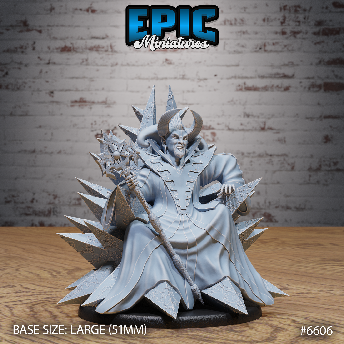 Asmodeus Avatar | Infernal Lord Incarnate | Resin Tabletop RPG Figure | 51mm Base
