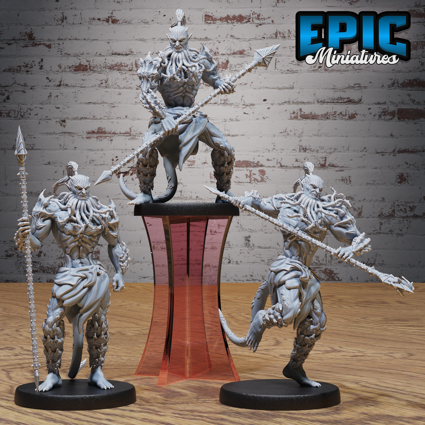 Bearded Devil DND Miniature TTRPG Resin Figure 25mm Base