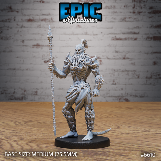 Bearded Devil DND Miniature TTRPG Resin Figure 25mm Base