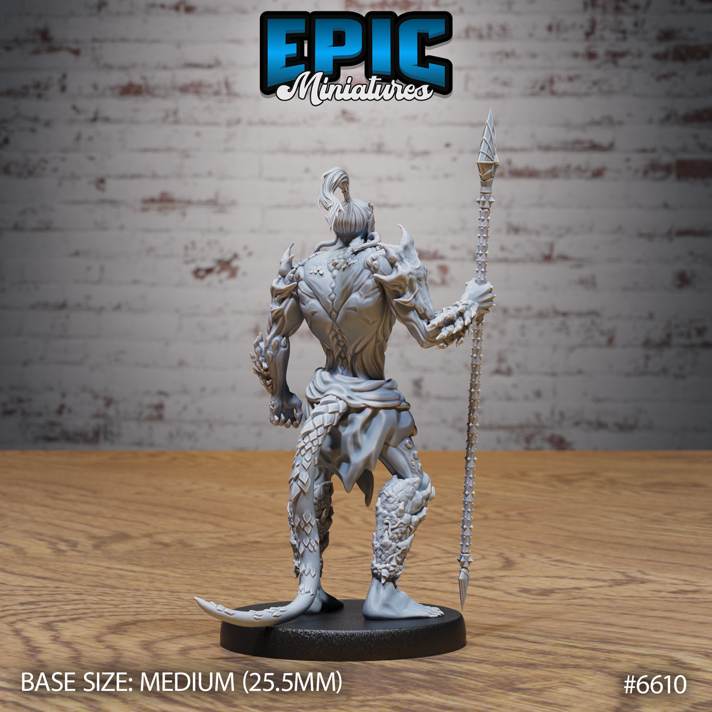 Bearded Devil DND Miniature TTRPG Resin Figure 25mm Base