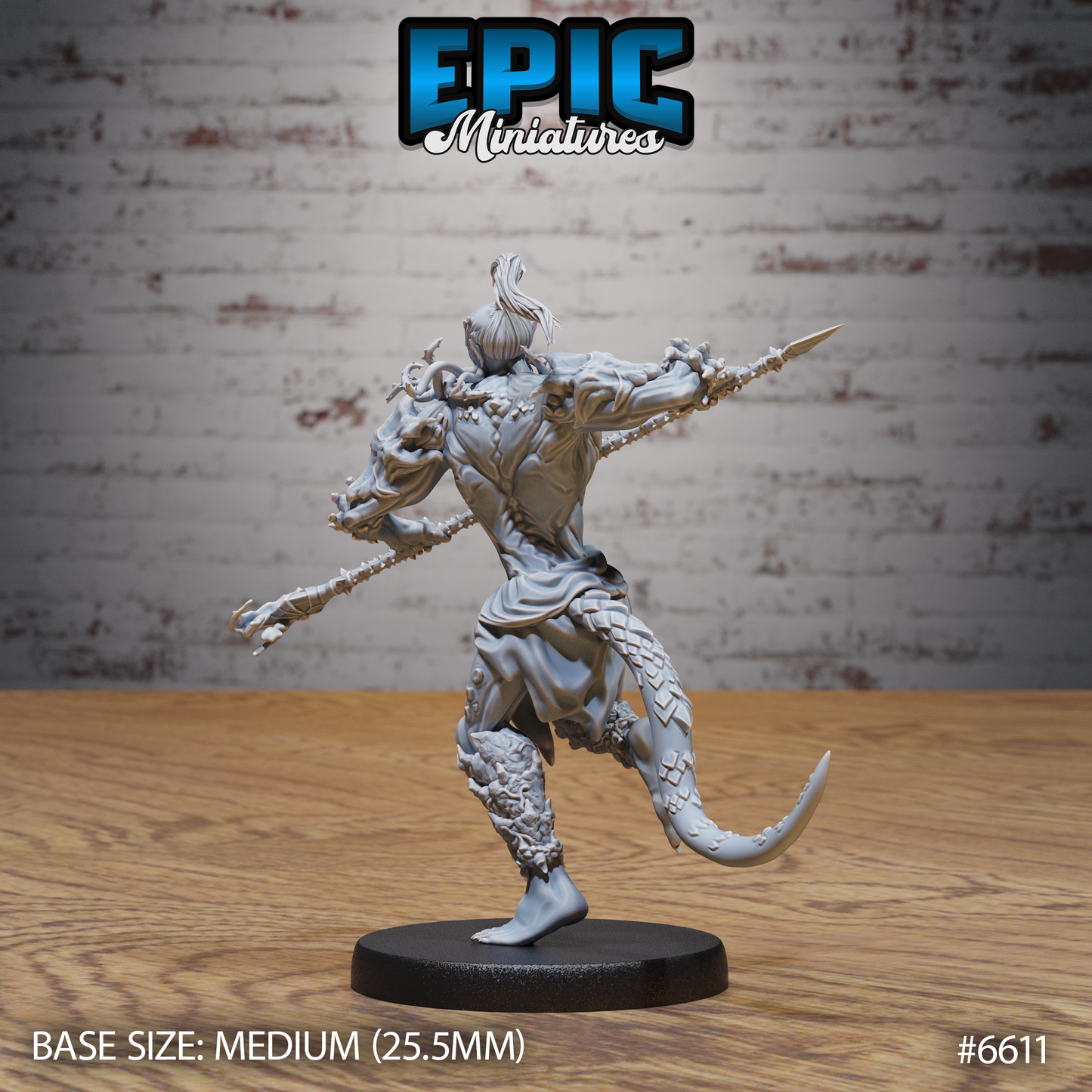 Bearded Devil DND Miniature TTRPG Resin Figure 25mm Base