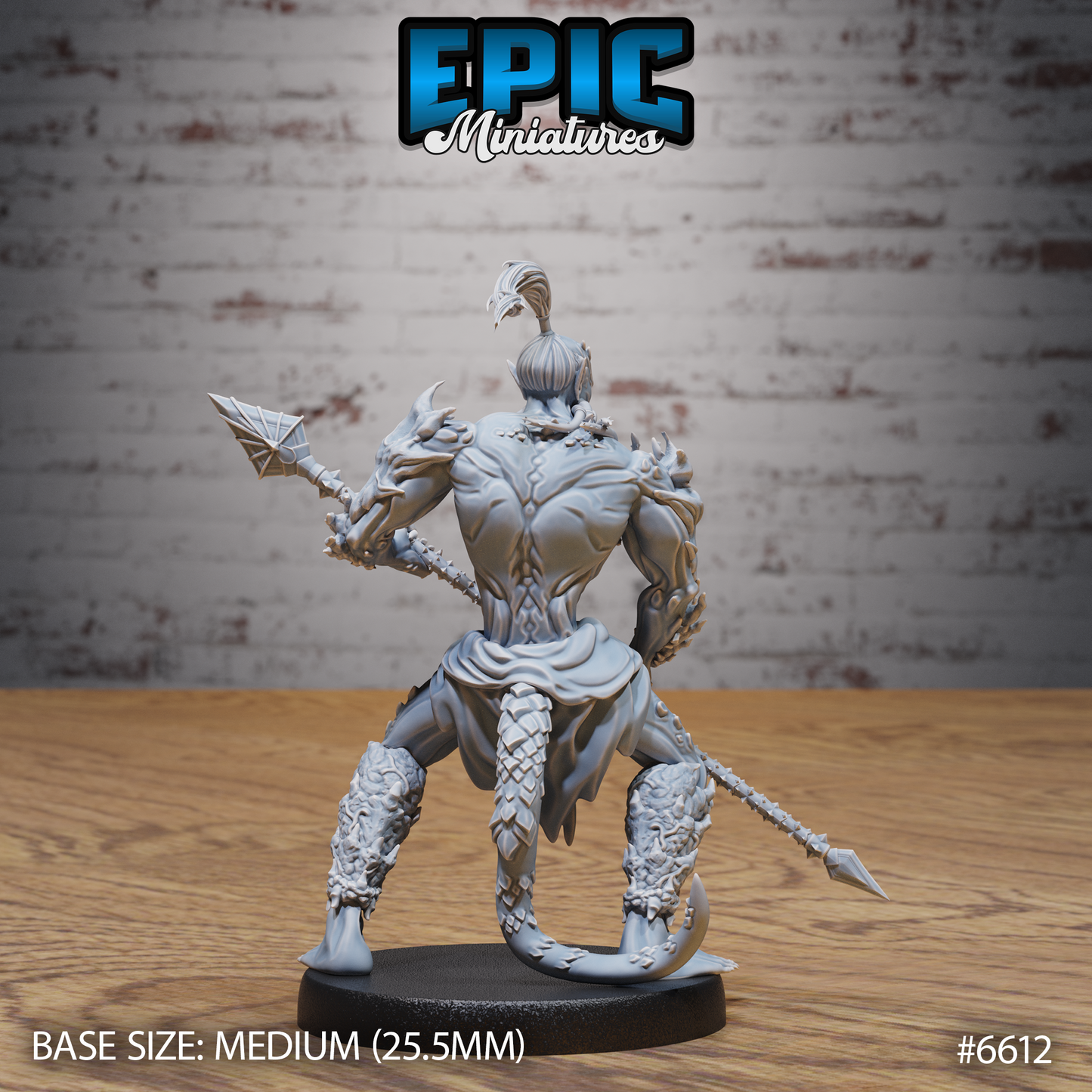 Bearded Devil DND Miniature TTRPG Resin Figure 25mm Base