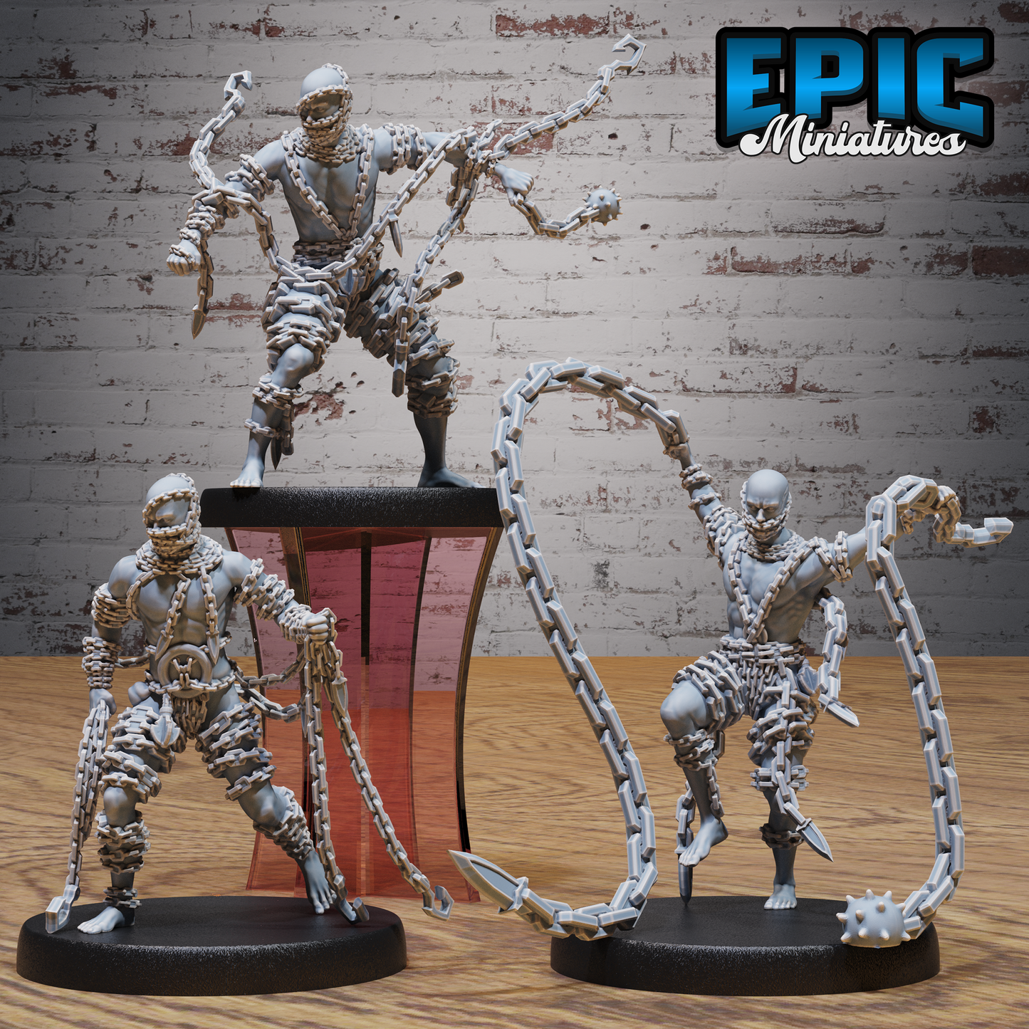 Chain Devil Devil DND Miniature TTRPG Resin Figure 25mm Base