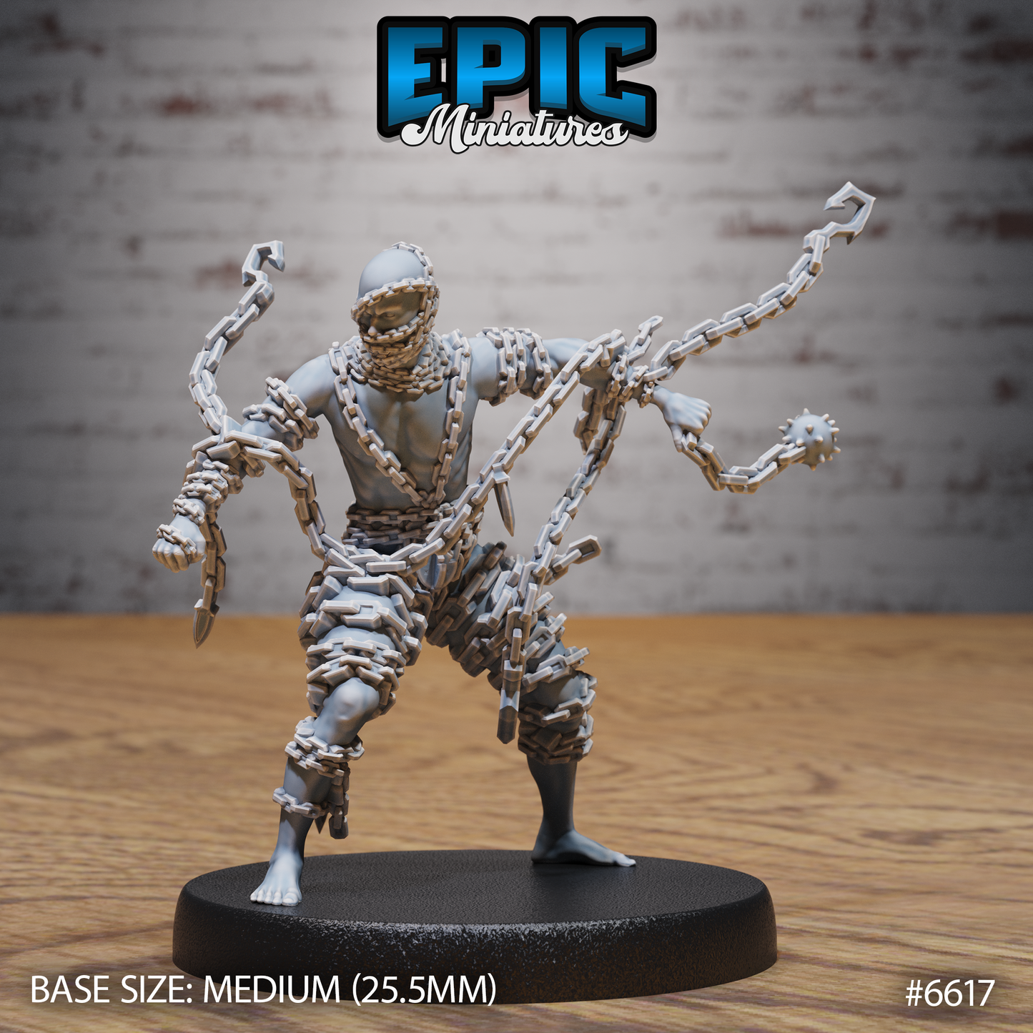 Chain Devil Devil DND Miniature TTRPG Resin Figure 25mm Base
