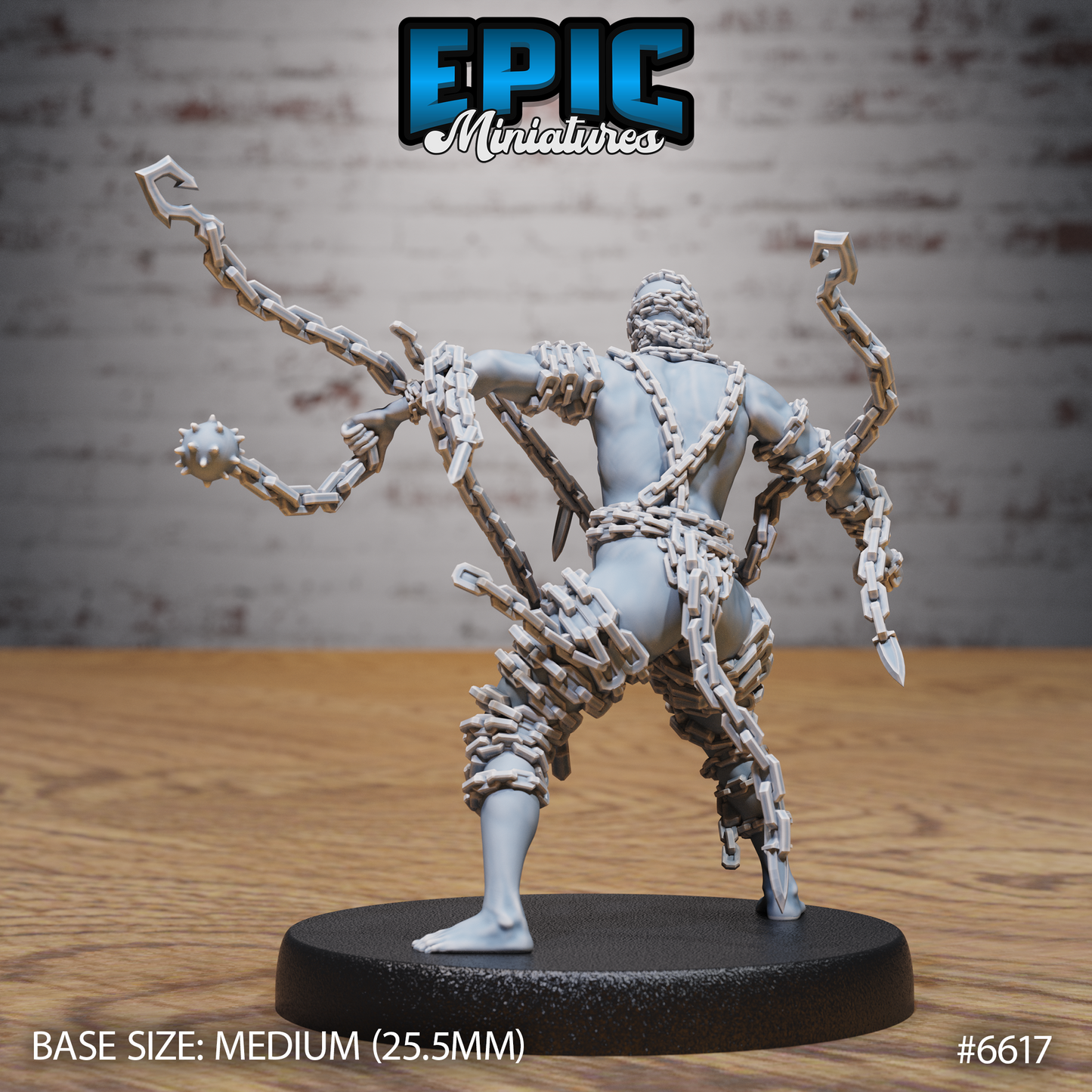 Chain Devil Devil DND Miniature TTRPG Resin Figure 25mm Base