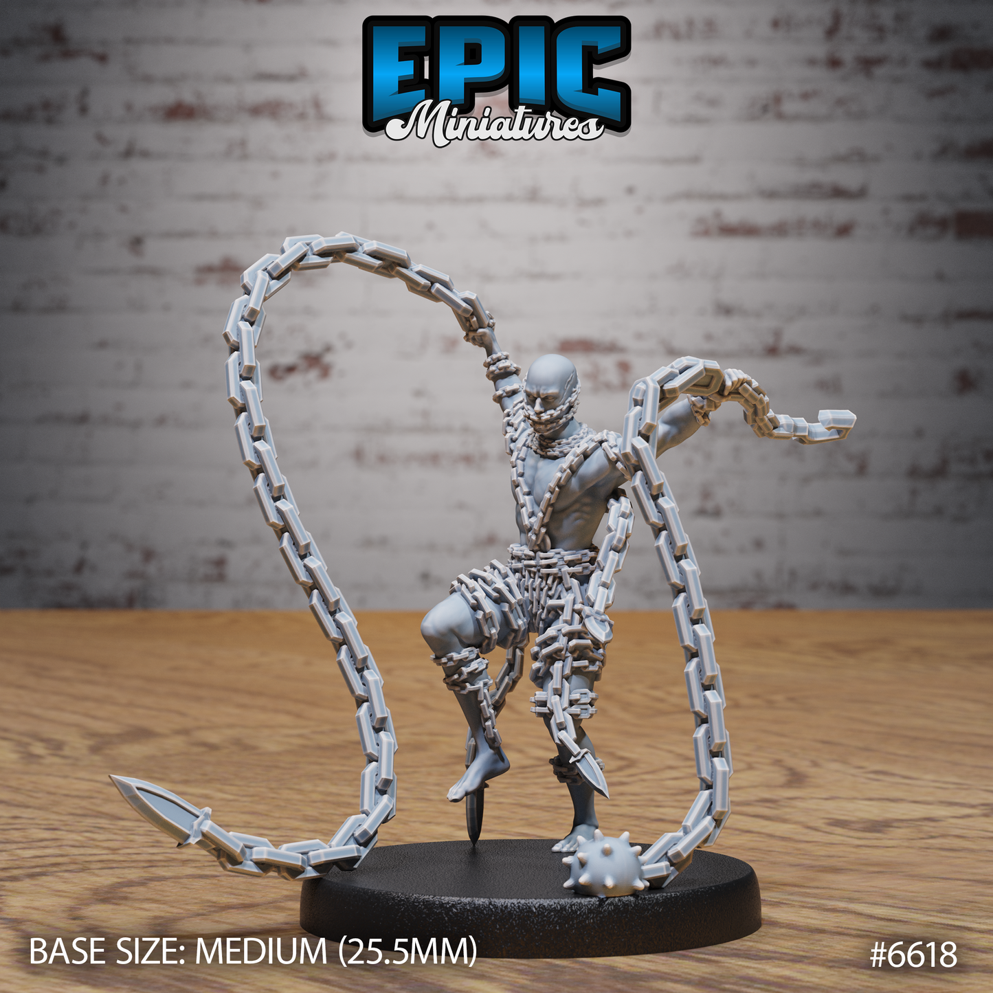 Chain Devil Devil DND Miniature TTRPG Resin Figure 25mm Base