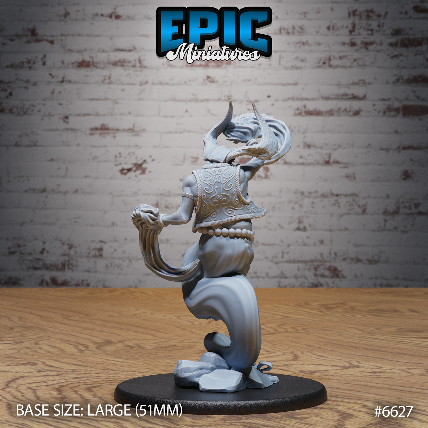 Mammon Djinni Genie DND Miniature TTRPG Resin Figure 50mm Base
