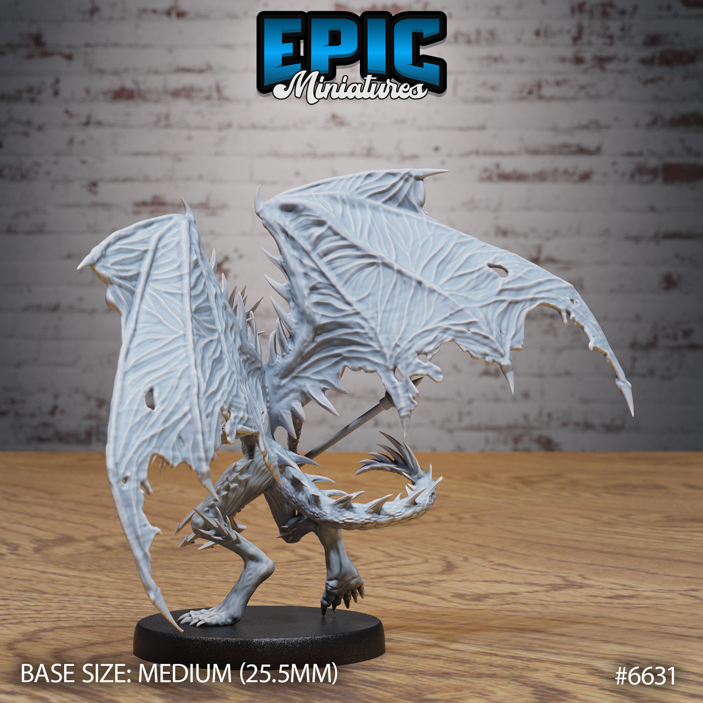 Spined Devil Devil DND Miniature TTRPG Resin Figure 25mm Base