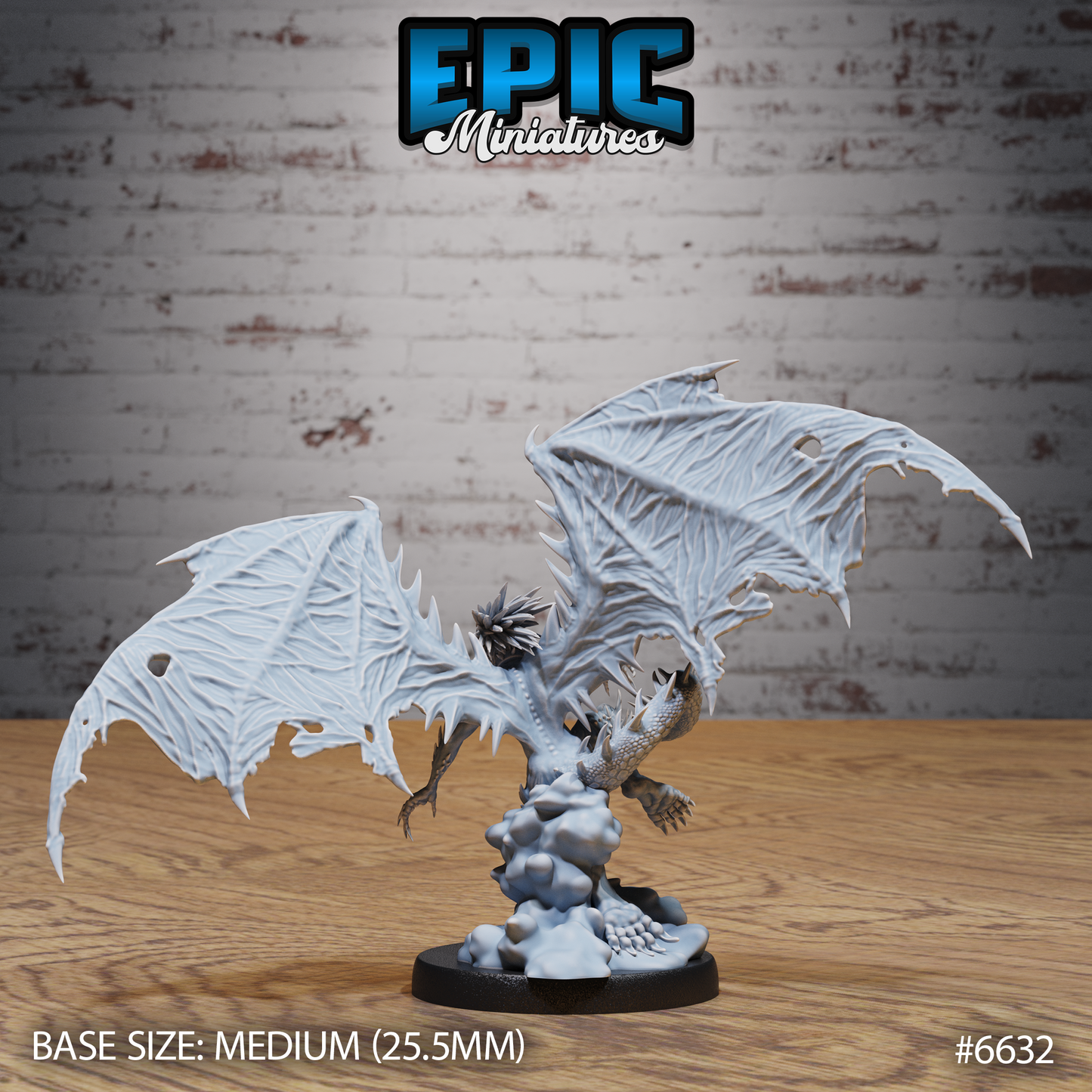 Spined Devil Devil DND Miniature TTRPG Resin Figure 25mm Base