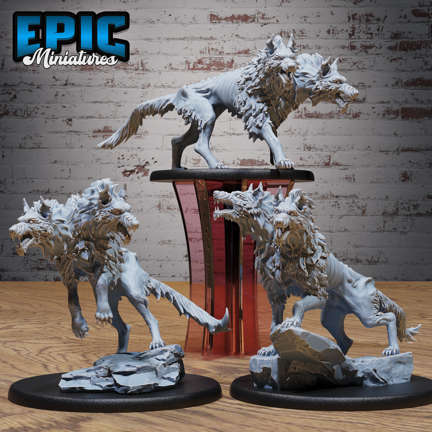 Summoned Death Dog Undead Beast DND Miniature TTRPG Resin Figure 51mm Base