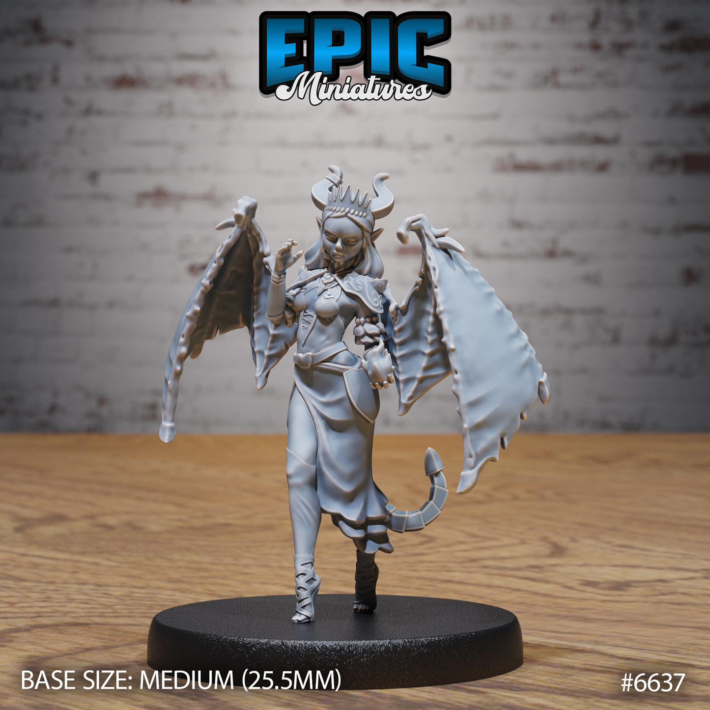 Lust Succubus Demon DND Miniature TTRPG Resin Figure 25mm Base