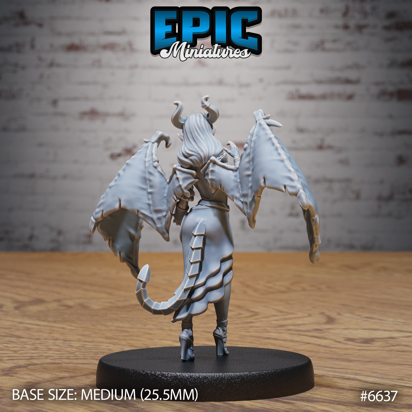 Lust Succubus Demon DND Miniature TTRPG Resin Figure 25mm Base