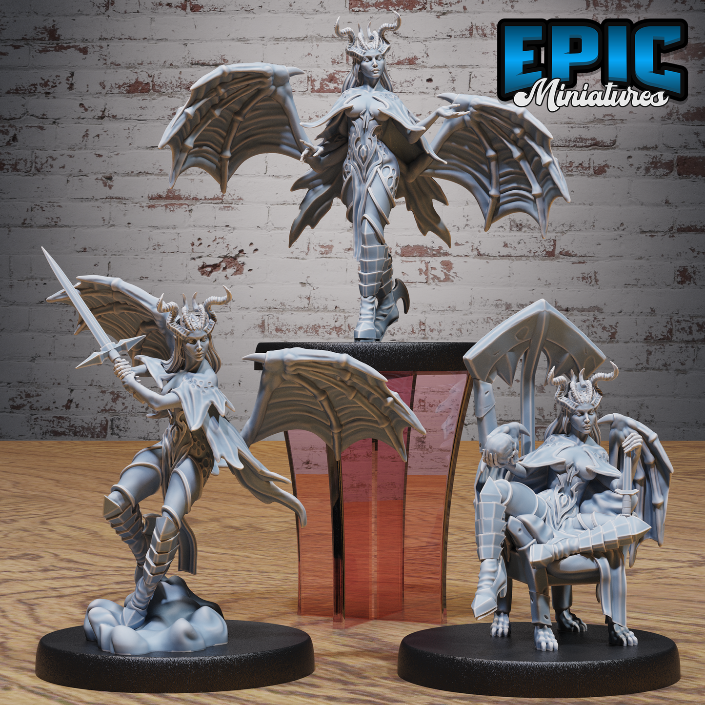 Succubus Queen Malcanthet Demon Queen DND Miniature TTRPG Resin Figure 25mm Base