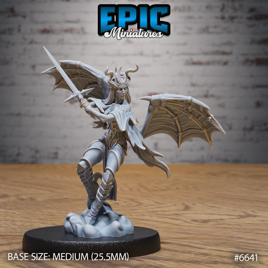 Succubus Queen Malcanthet Demon Queen DND Miniature TTRPG Resin Figure 25mm Base