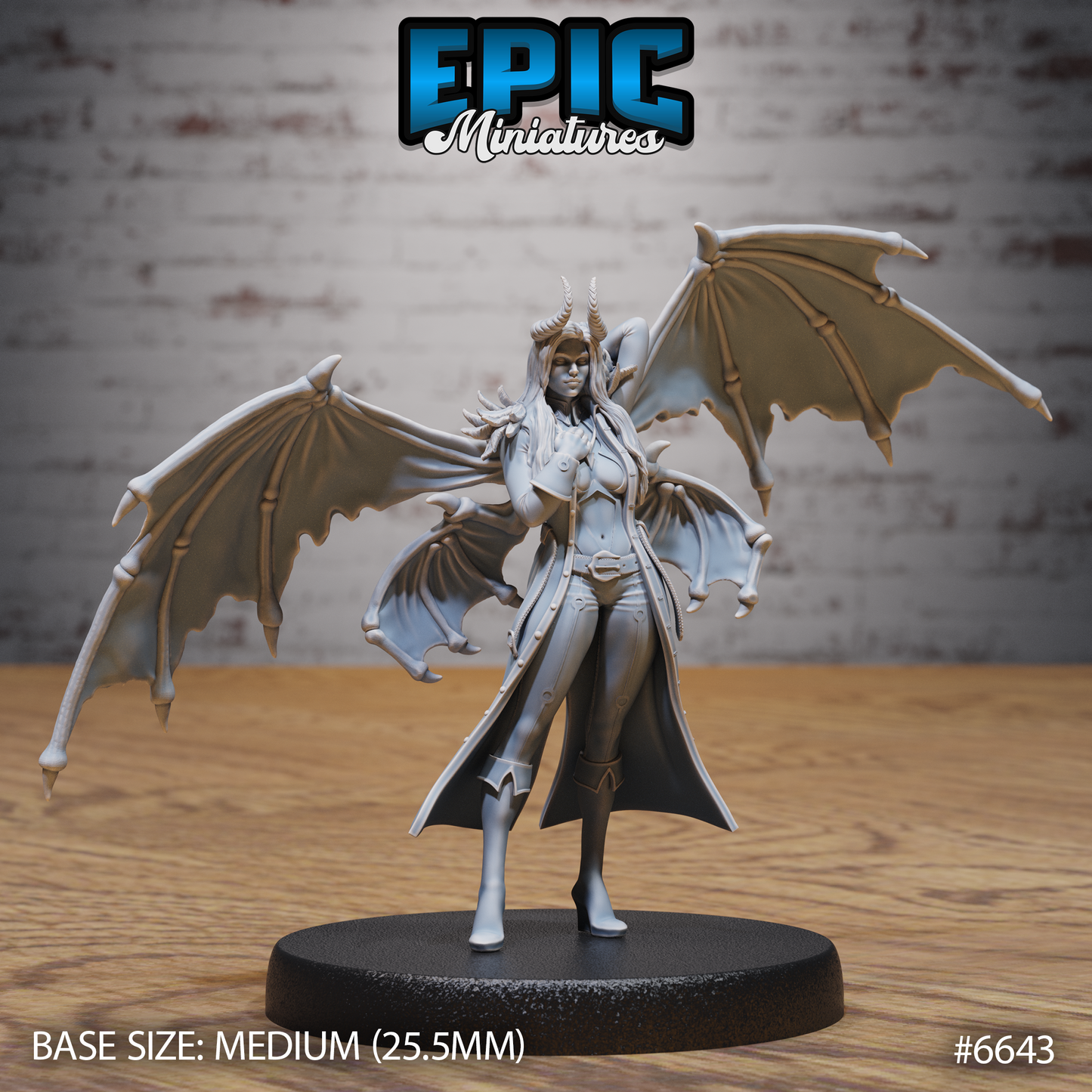 Fallen Angel Dark Celestial Warrior DND Miniature TTRPG Resin Figure 25mm Base