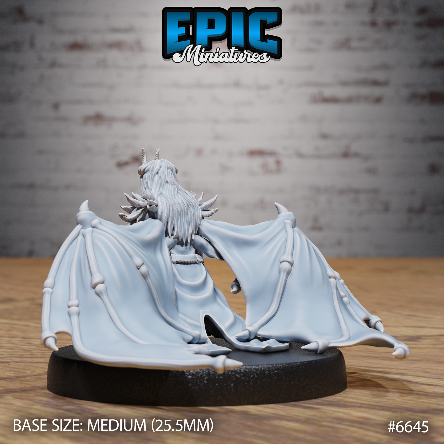 Fallen Angel Dark Celestial Warrior DND Miniature TTRPG Resin Figure 25mm Base