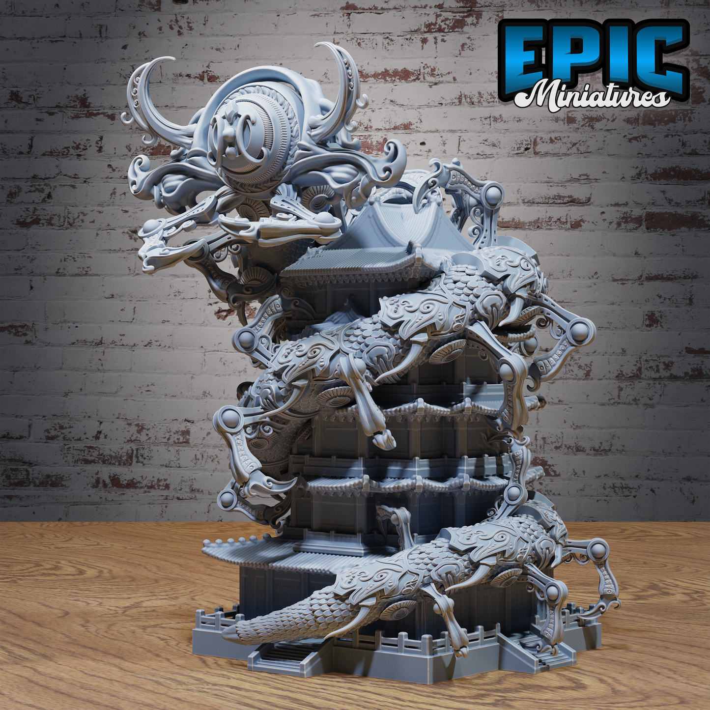 Karakuri Centipede Construct DND Miniature TTRPG Resin Figure 100mm Base