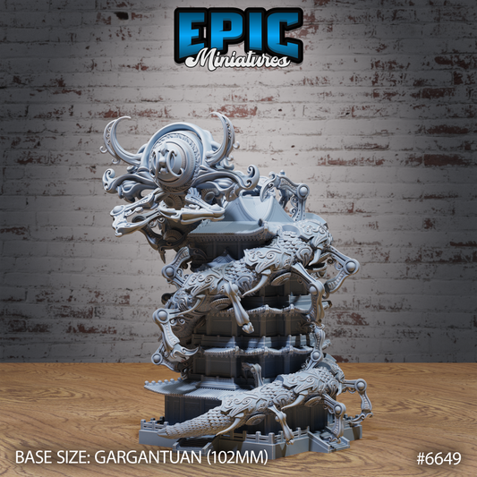 Karakuri Centipede Construct DND Miniature TTRPG Resin Figure 100mm Base