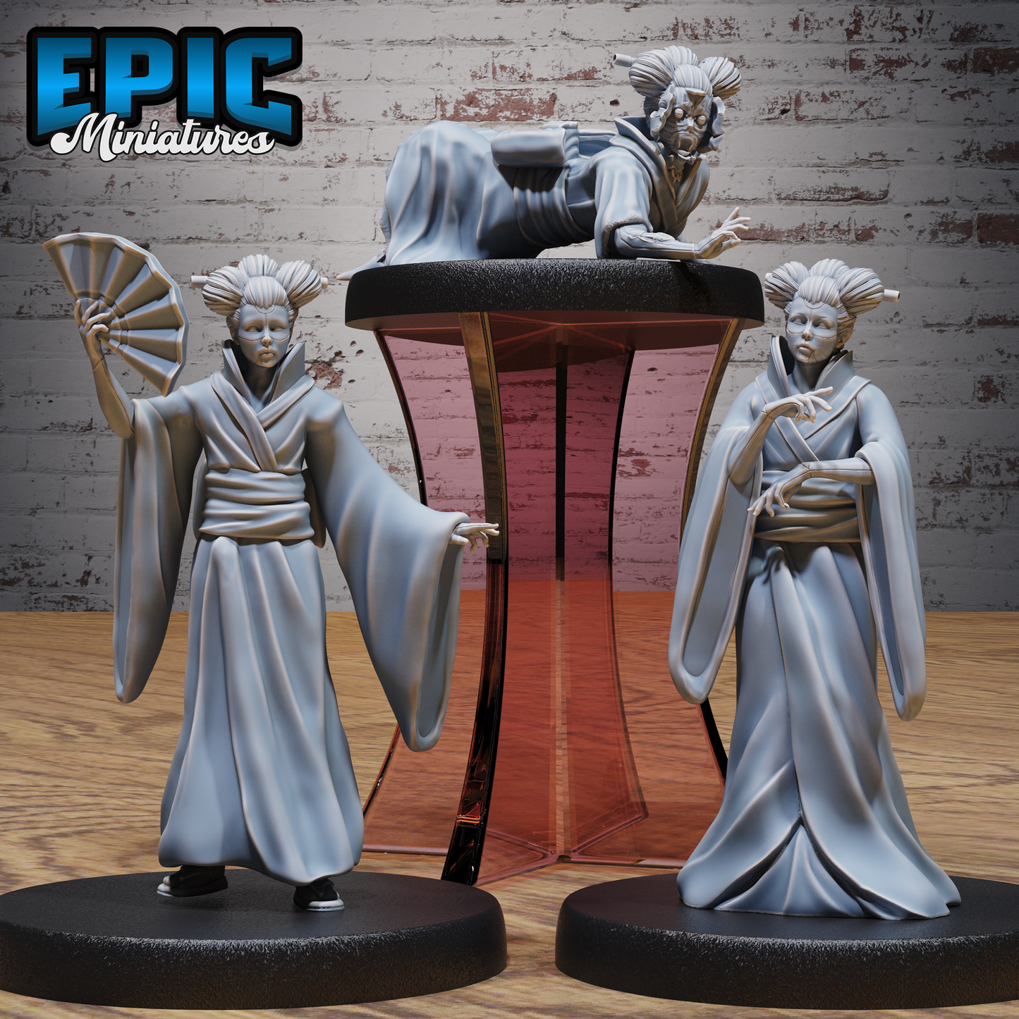 Karakuri Geisha Construct DND Miniature TTRPG Resin Figure 25mm Base