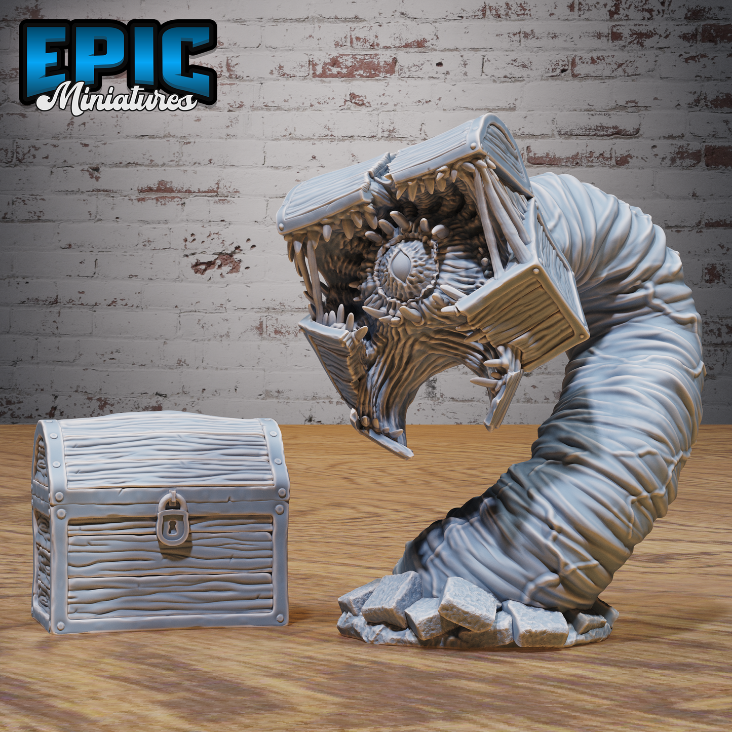 Mimic Chest DND Miniature TTRPG Resin Figure 25mm Base