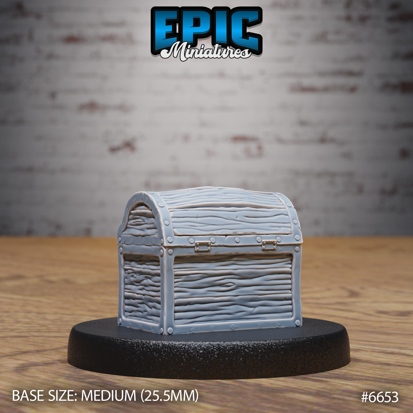 Mimic Chest DND Miniature TTRPG Resin Figure 25mm Base