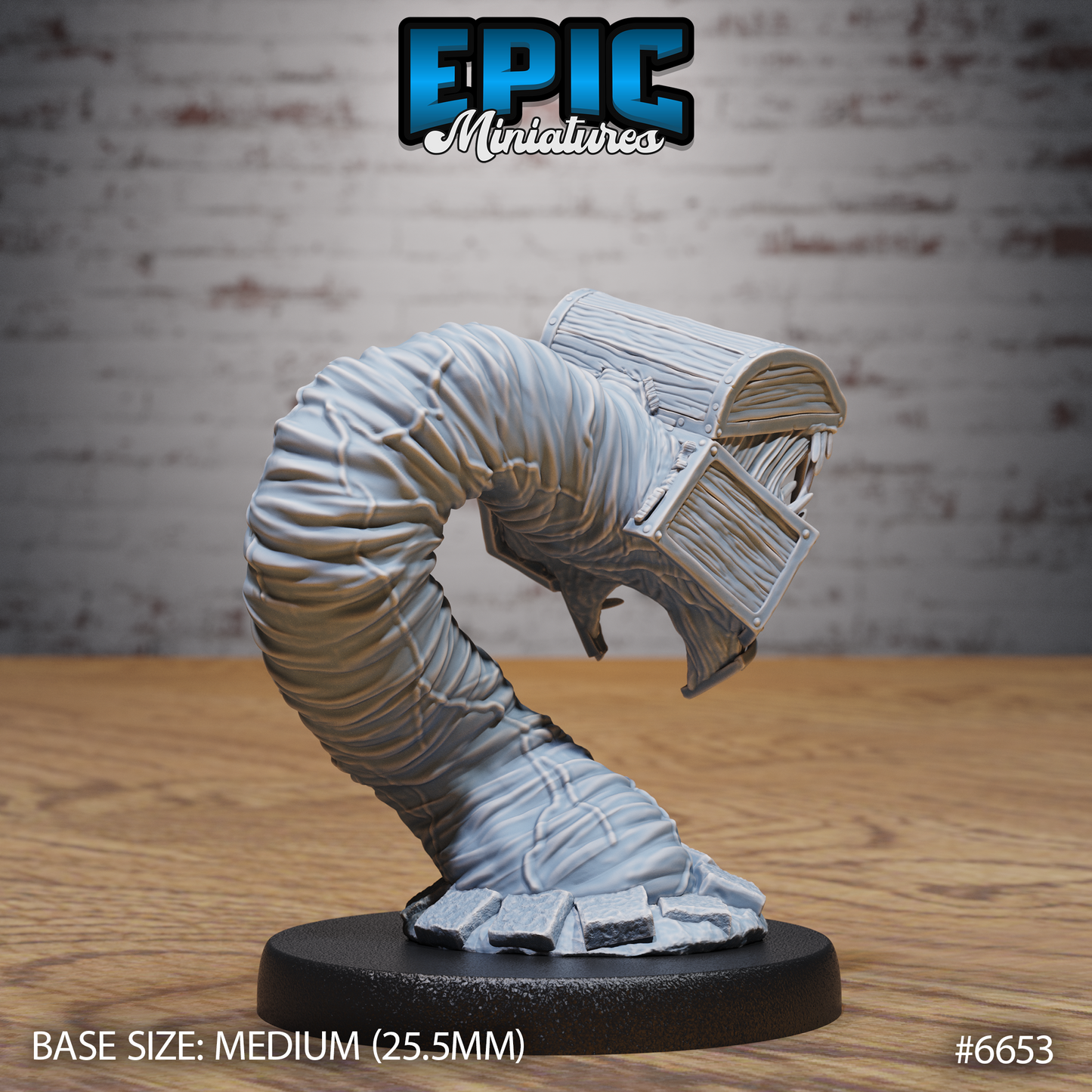 Mimic Chest DND Miniature TTRPG Resin Figure 25mm Base