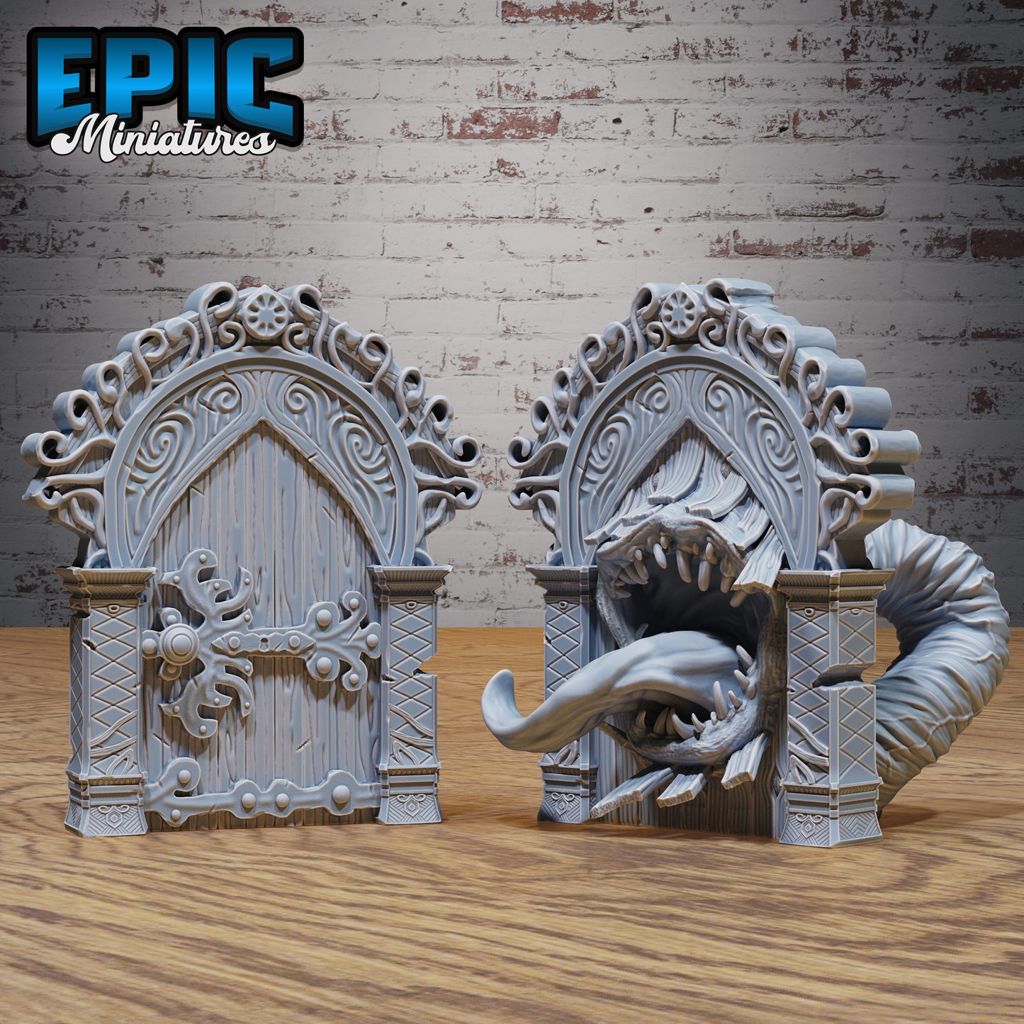Door Mimic DND Miniature TTRPG Resin Figure 51mm Base