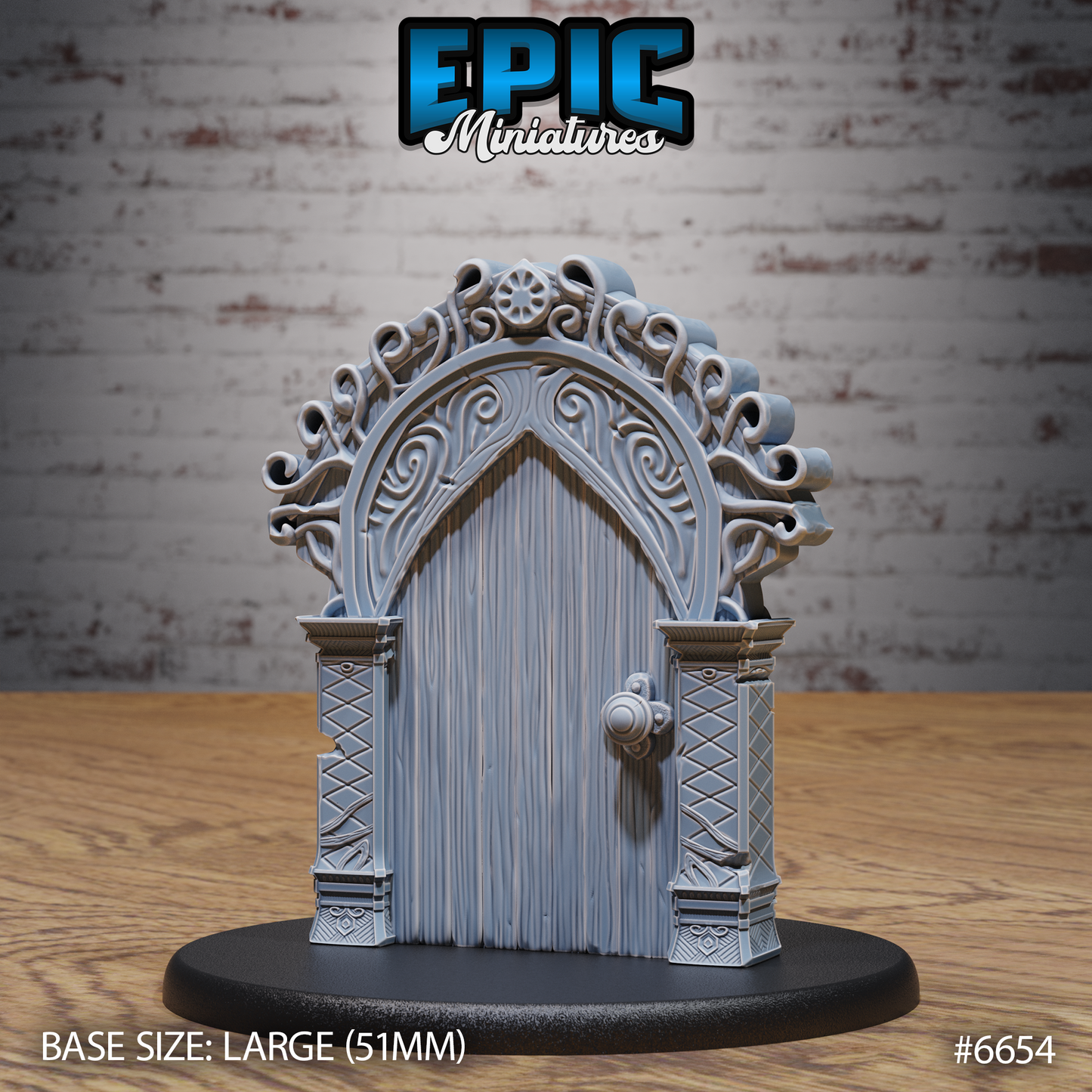 Door Mimic DND Miniature TTRPG Resin Figure 51mm Base