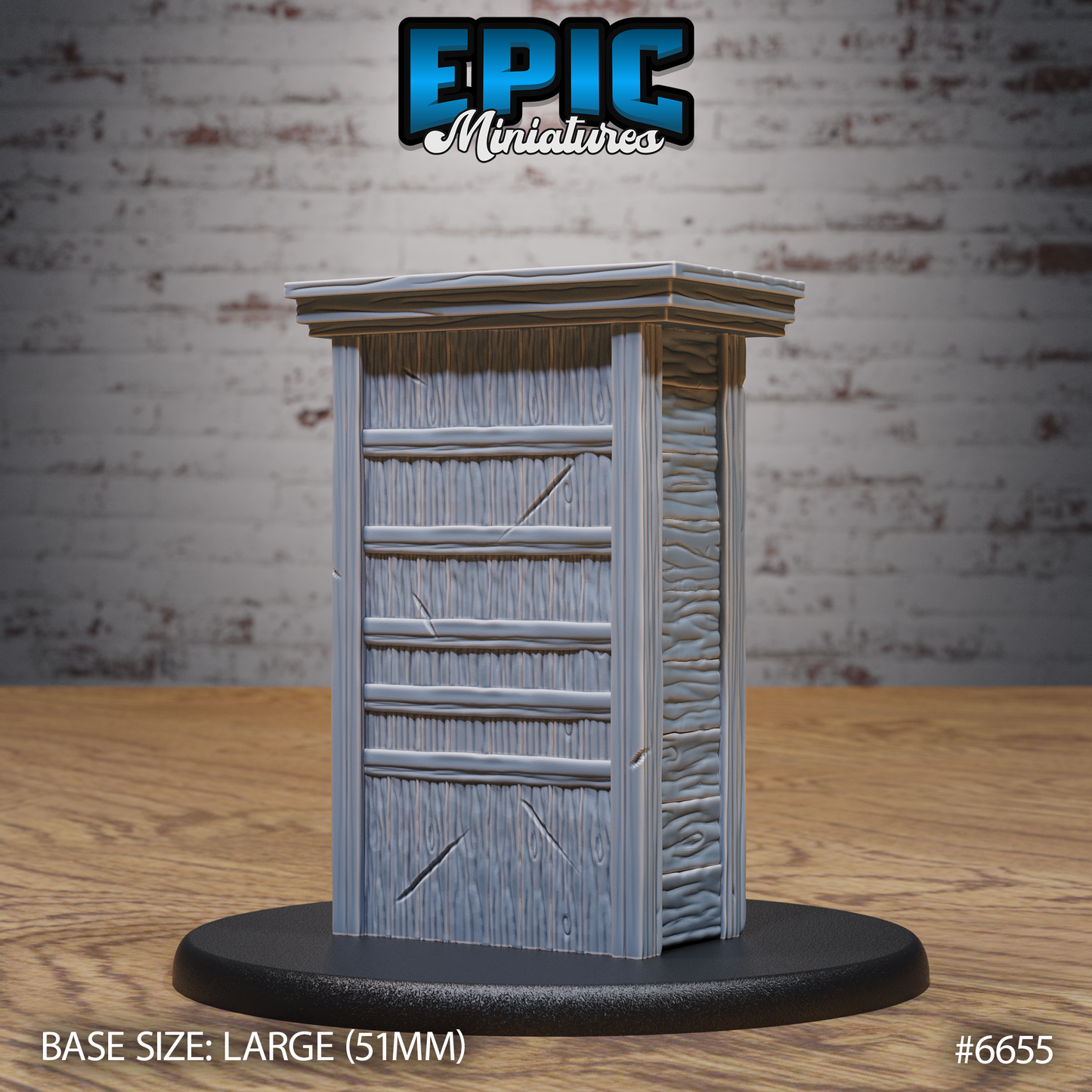 Mimic Wardrobe DND Miniature TTRPG Resin Figure 51mm Base