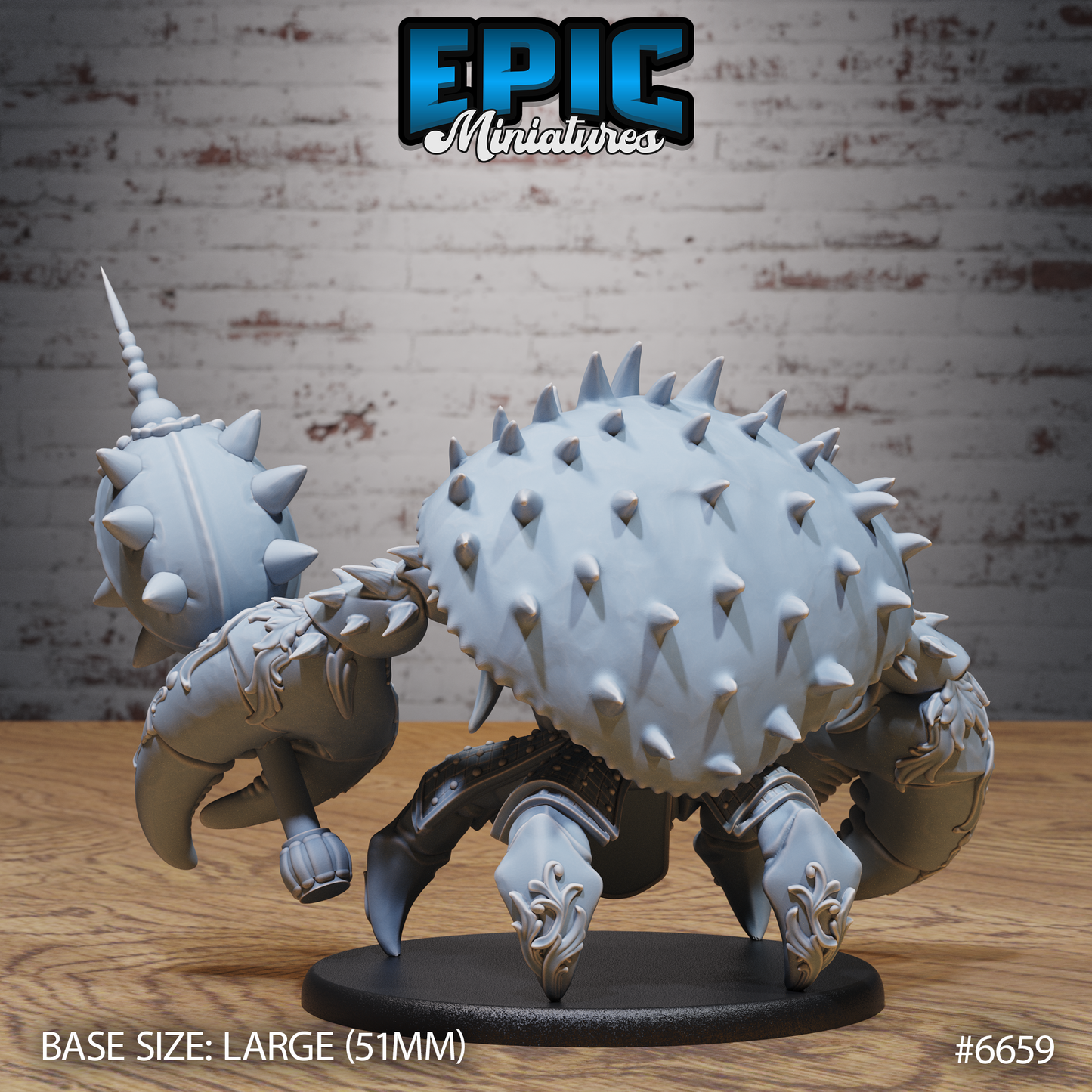 Samucrab Samurai Crab DND Miniature TTRPG Resin Figure 50mm Base
