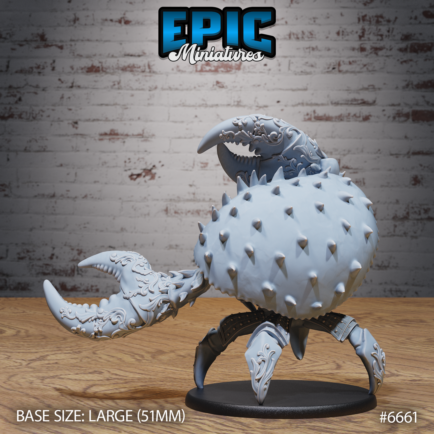 Samucrab Samurai Crab DND Miniature TTRPG Resin Figure 50mm Base