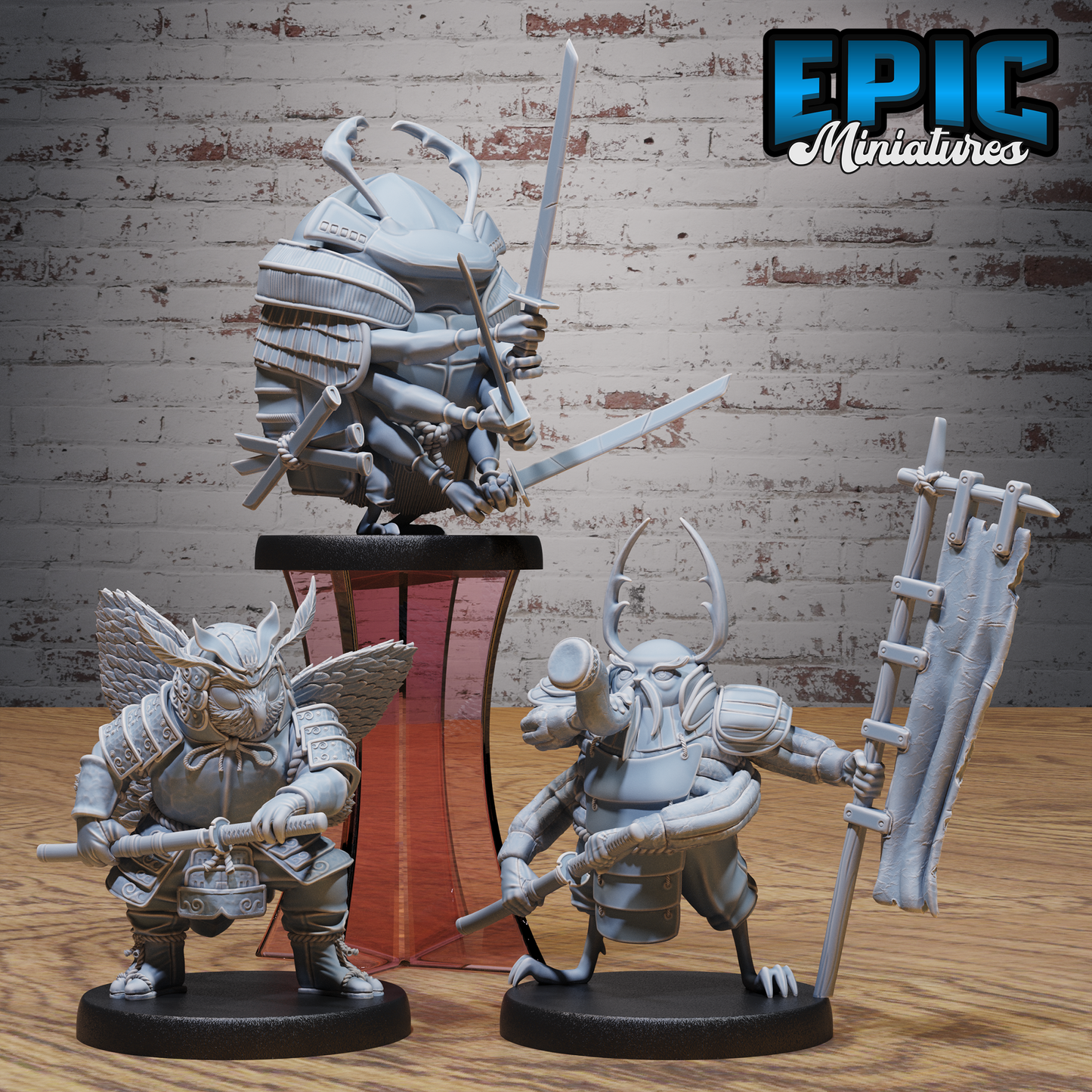 Bug Samurai DND Miniature TTRPG Resin Figure 25mm Base