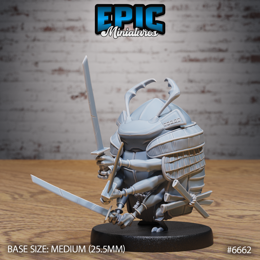 Bug Samurai DND Miniature TTRPG Resin Figure 25mm Base