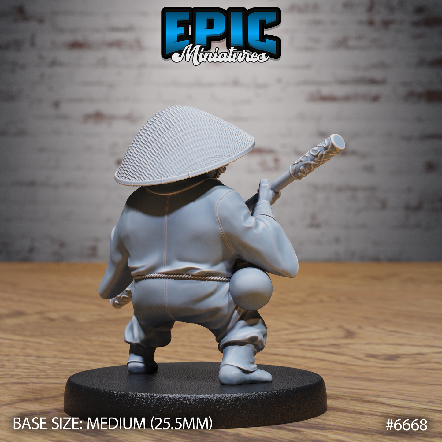 Red Panda Monk DND Miniature TTRPG Resin Figure 25mm Base