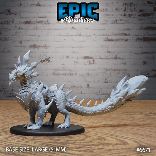 Amethyst Guard Drake DND Miniature TTRPG Resin Figure 50mm Base