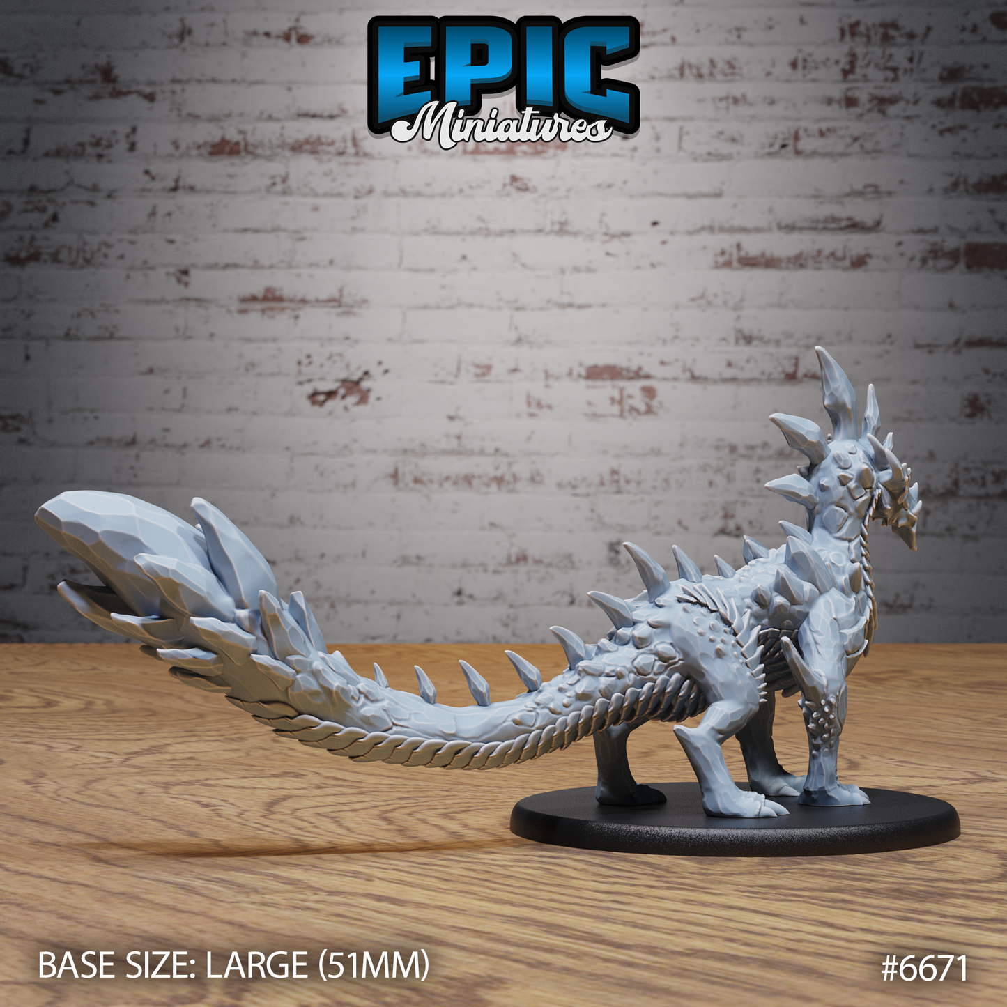 Amethyst Guard Drake DND Miniature TTRPG Resin Figure 50mm Base