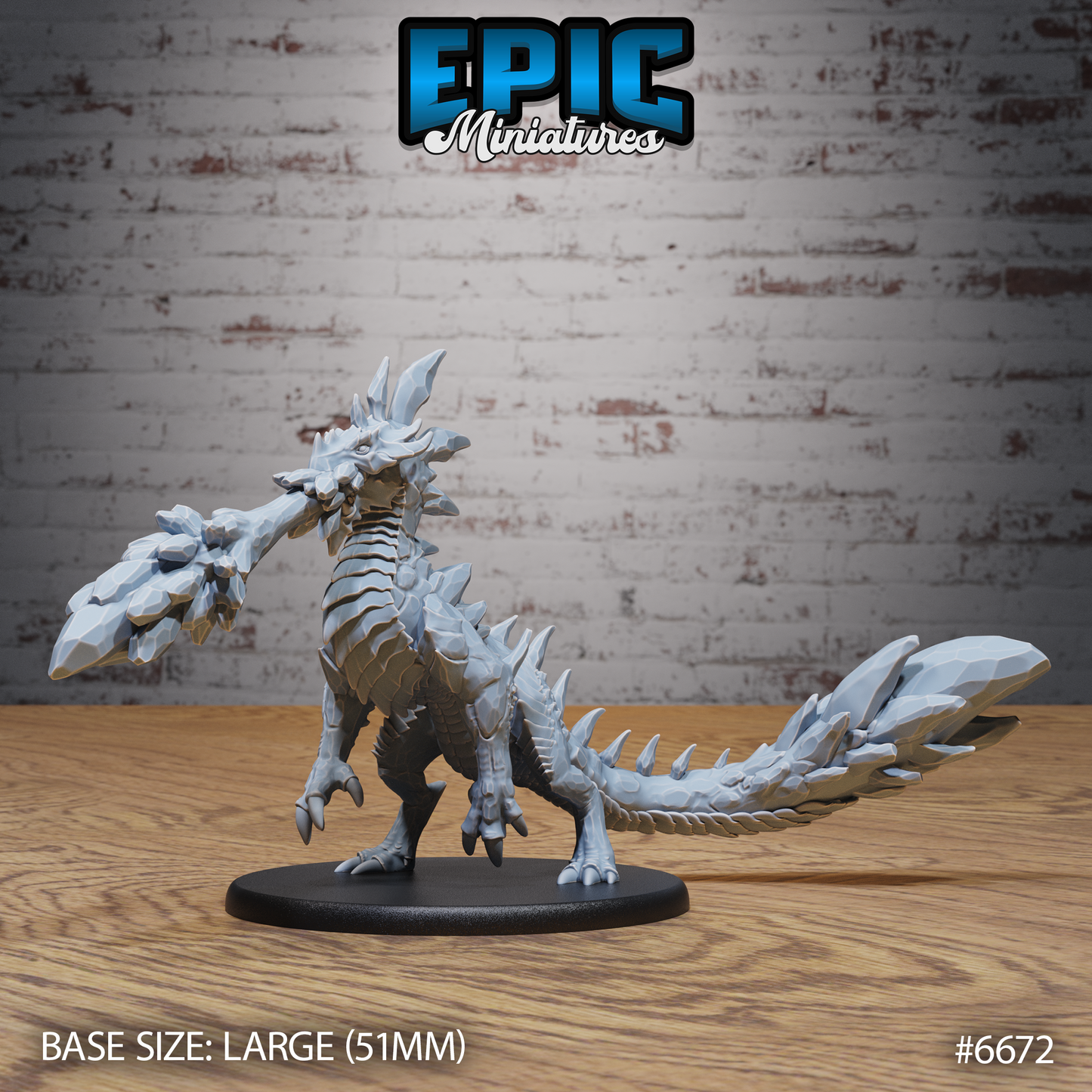 Amethyst Guard Drake DND Miniature TTRPG Resin Figure 50mm Base