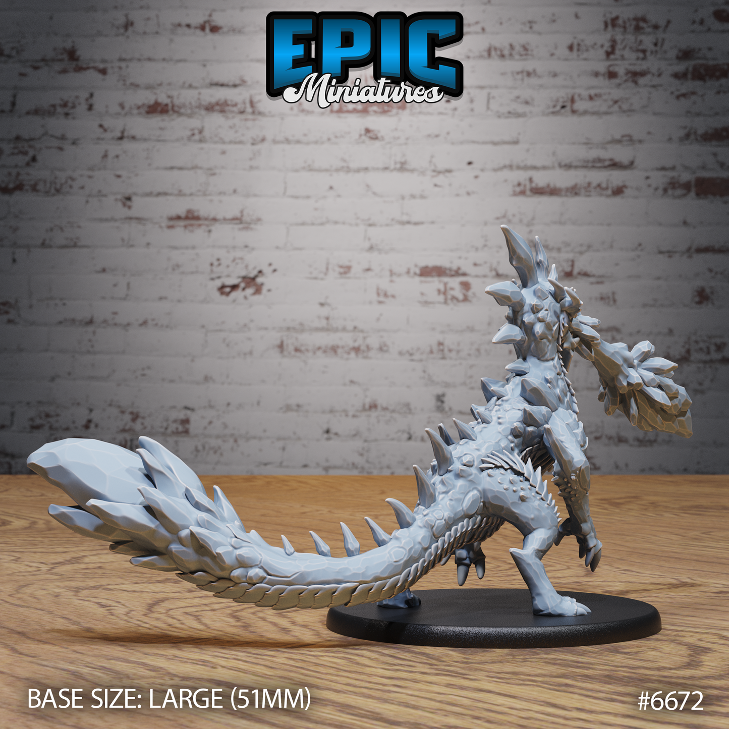 Amethyst Guard Drake DND Miniature TTRPG Resin Figure 50mm Base