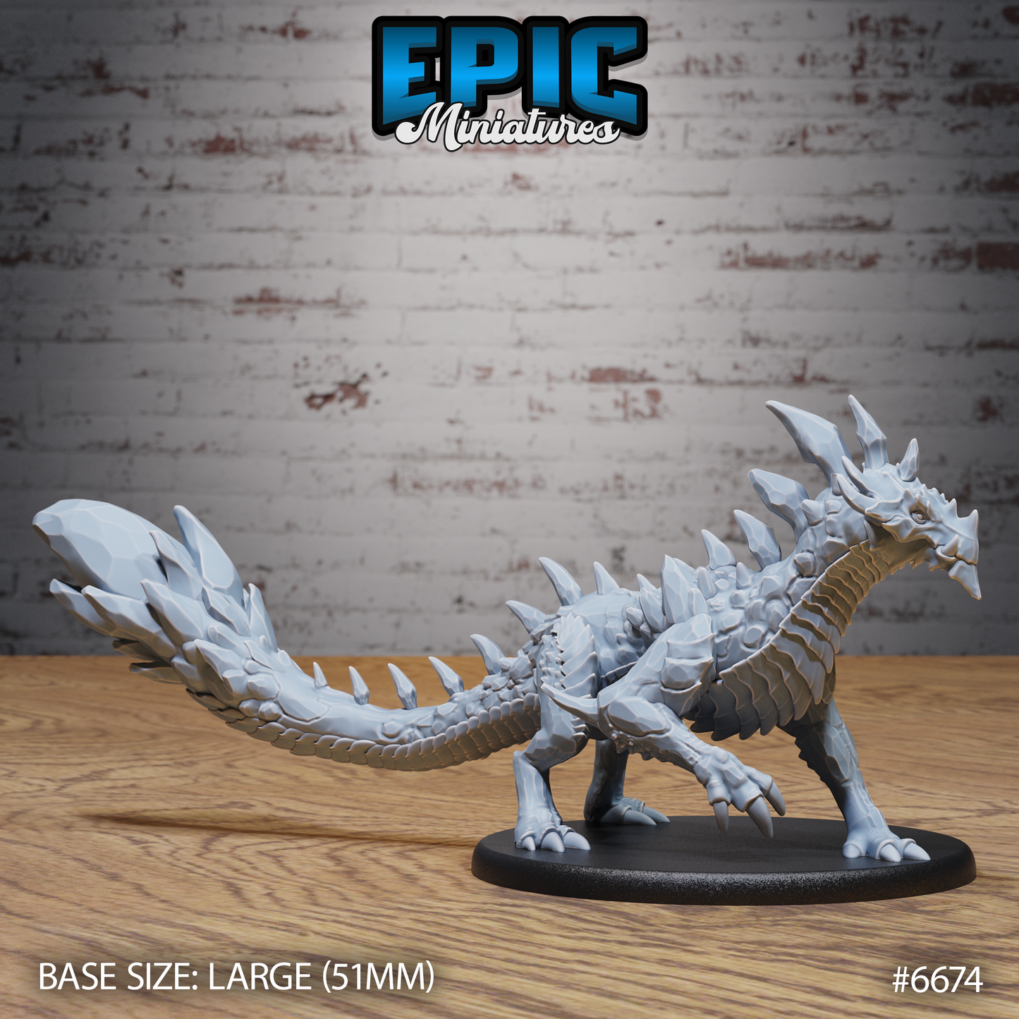 Amethyst Guard Drake DND Miniature TTRPG Resin Figure 50mm Base