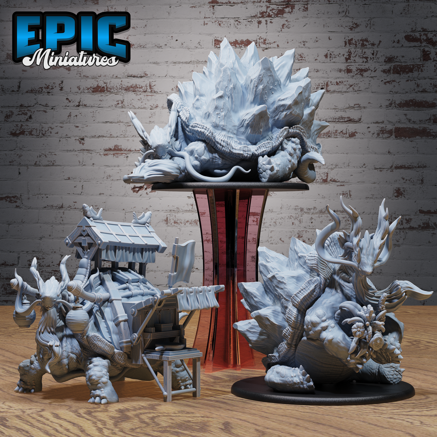Old Tortoise DND Miniature TTRPG Resin Figure 76mm Base