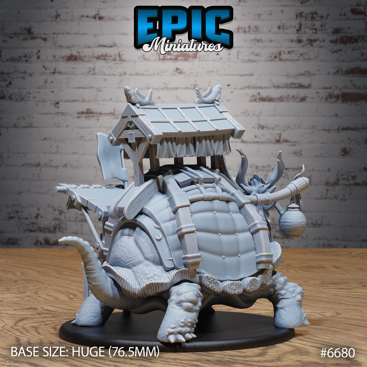Old Tortoise DND Miniature TTRPG Resin Figure 76mm Base