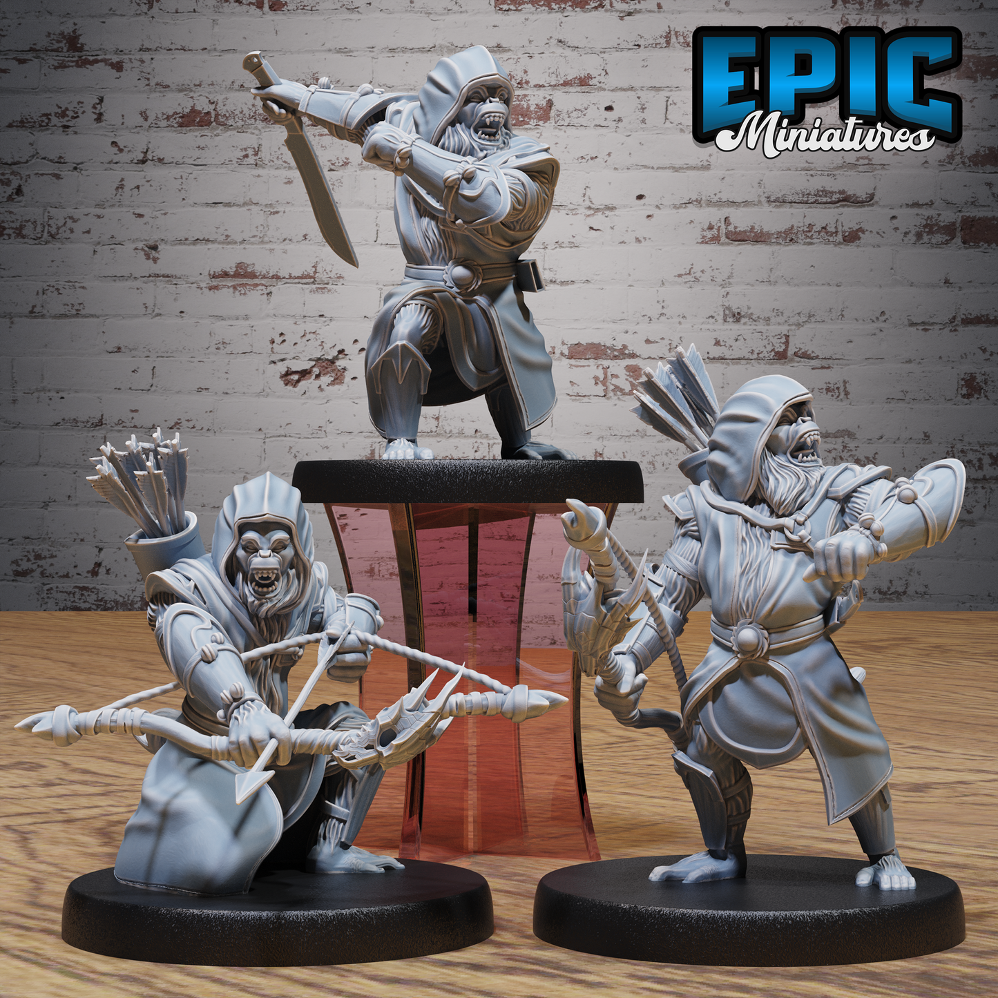 Wukong Folk Monkey Warrior DND Miniature TTRPG Resin Figure 25mm Base
