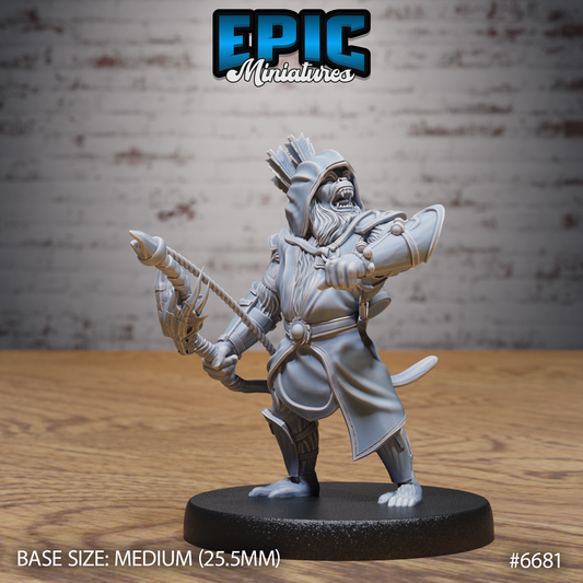 Wukong Folk Monkey Warrior DND Miniature TTRPG Resin Figure 25mm Base